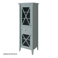 Caprigo Пенал NAPOLI 55 см, левый, голубой, эмаль