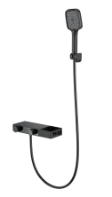 Смеситель для ванны с душем WONZON & WOGHAND Shelf, Черный матовый (WW-B2551-MB)