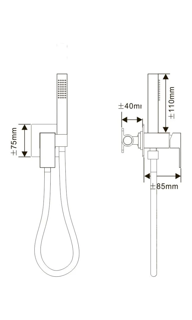 Приобрести hayzburg встраиваемый смеситель с гигиеническим душем, кофеин hb-1005ca