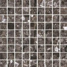 Мозаика Kerranova Terrazzo 300x300 мм, MR, темно серый