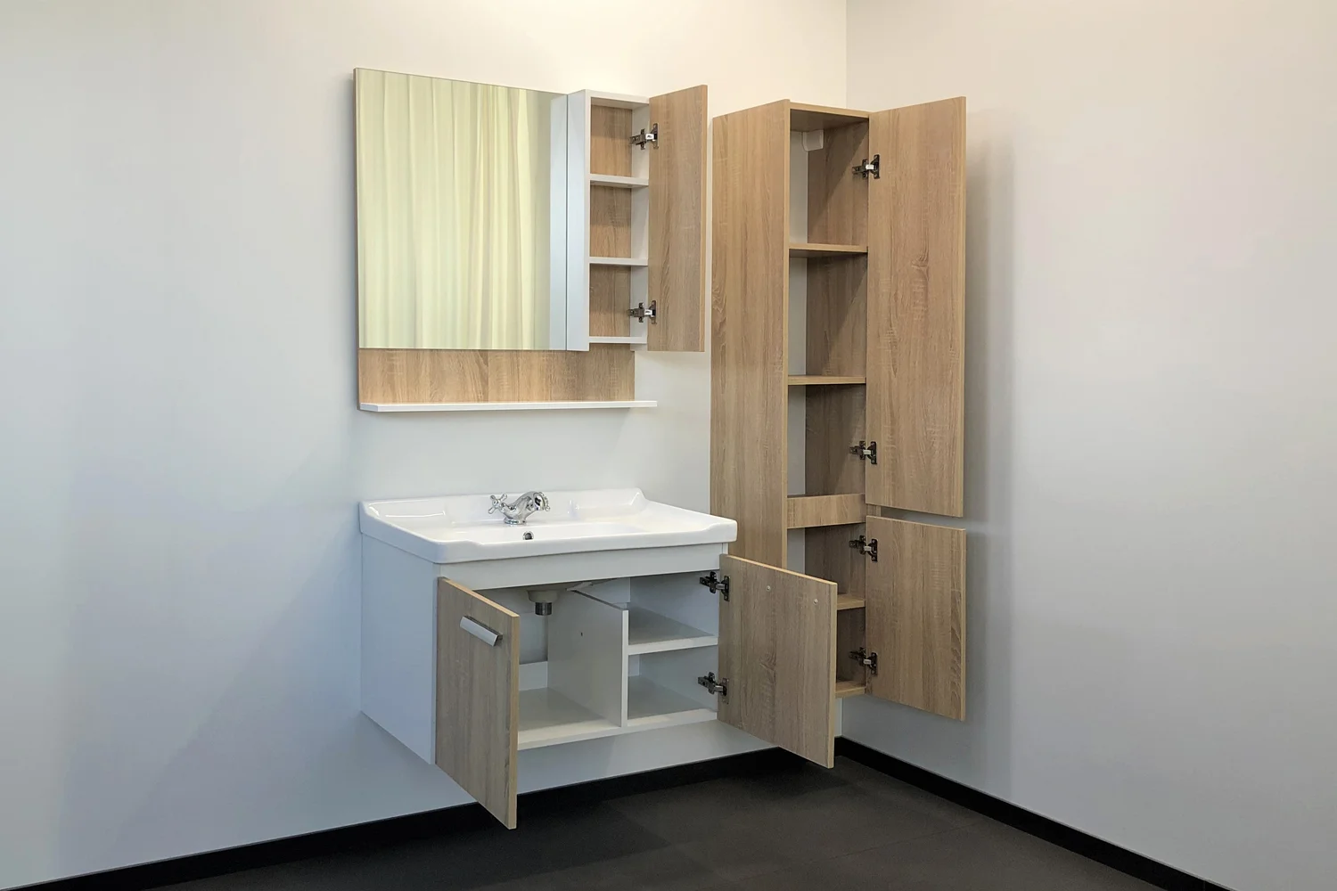 Приобрести сomforty тумба с раковиной "рига-80" дуб сонома