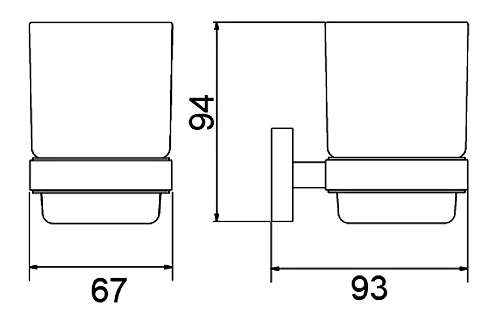 Приобрести стакан для зубных щеток timo selene 12033/03 черный