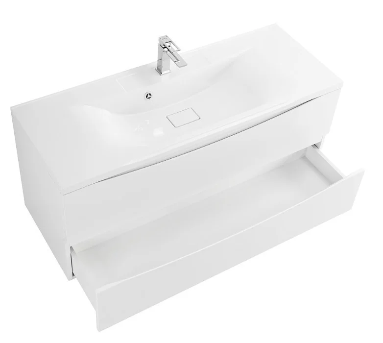 Приобрести тумба подвесная с раковиной belbagno marino-1200-2c-so-bl-p 120 см, bianco lucido