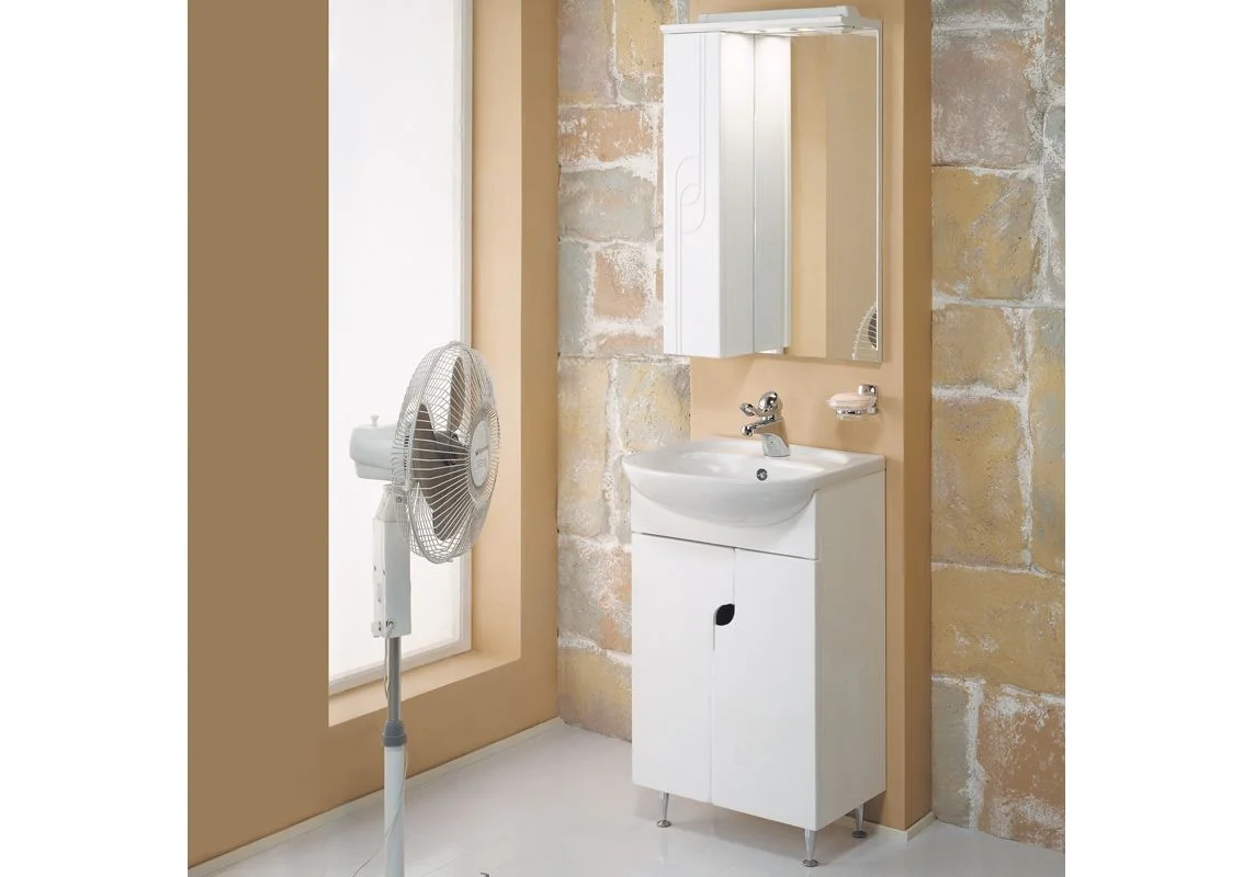 Приобрести зеркало шкаф акватон панда 50 см, левое, цвет белый