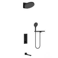 Vincea Встраиваемая душевая система Inspire с термостатом, черная матовая VSFW-433TI3RMB