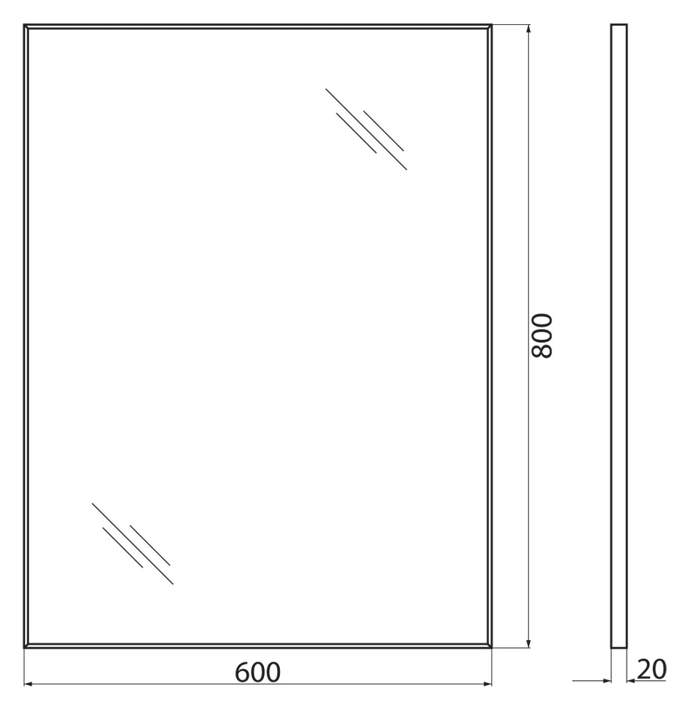 Приобрести belbagno зеркало 60х80 см spc-al-600-800 nero