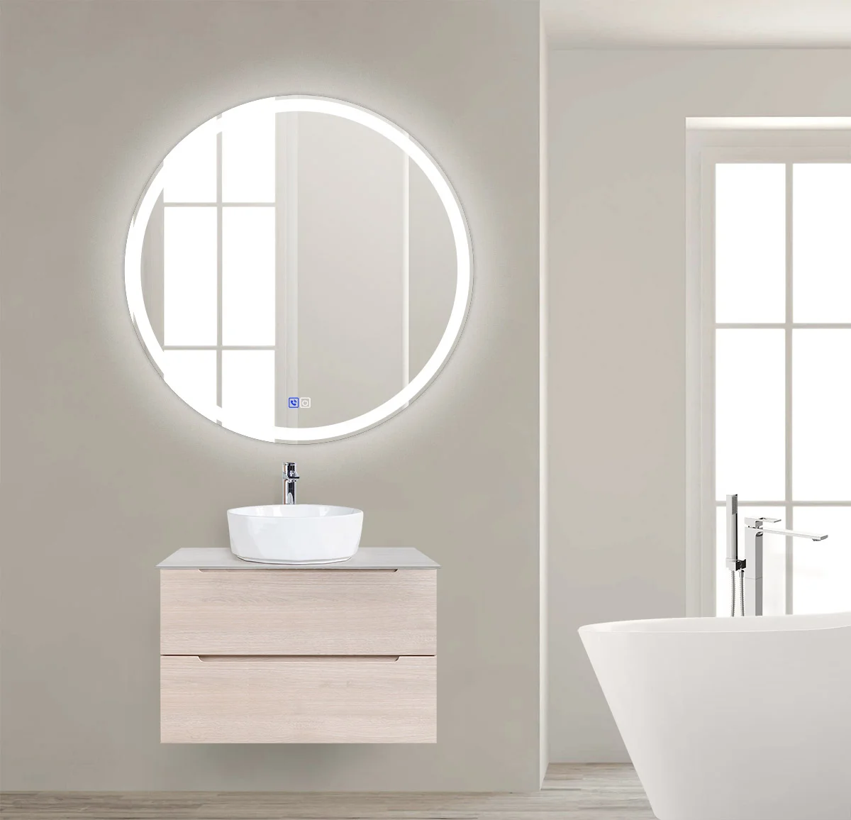 Приобрести belbagno зеркало 80 см spc-rng-800-led-tch-phone