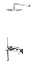 Boheme Душевой комплект скрытого монтажа Qubic Brushed Nickel 474-NB