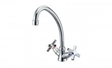 LEMARK Смеситель для кухни Promotion с поворотным изливом, двухвентильный, хром LM6050C