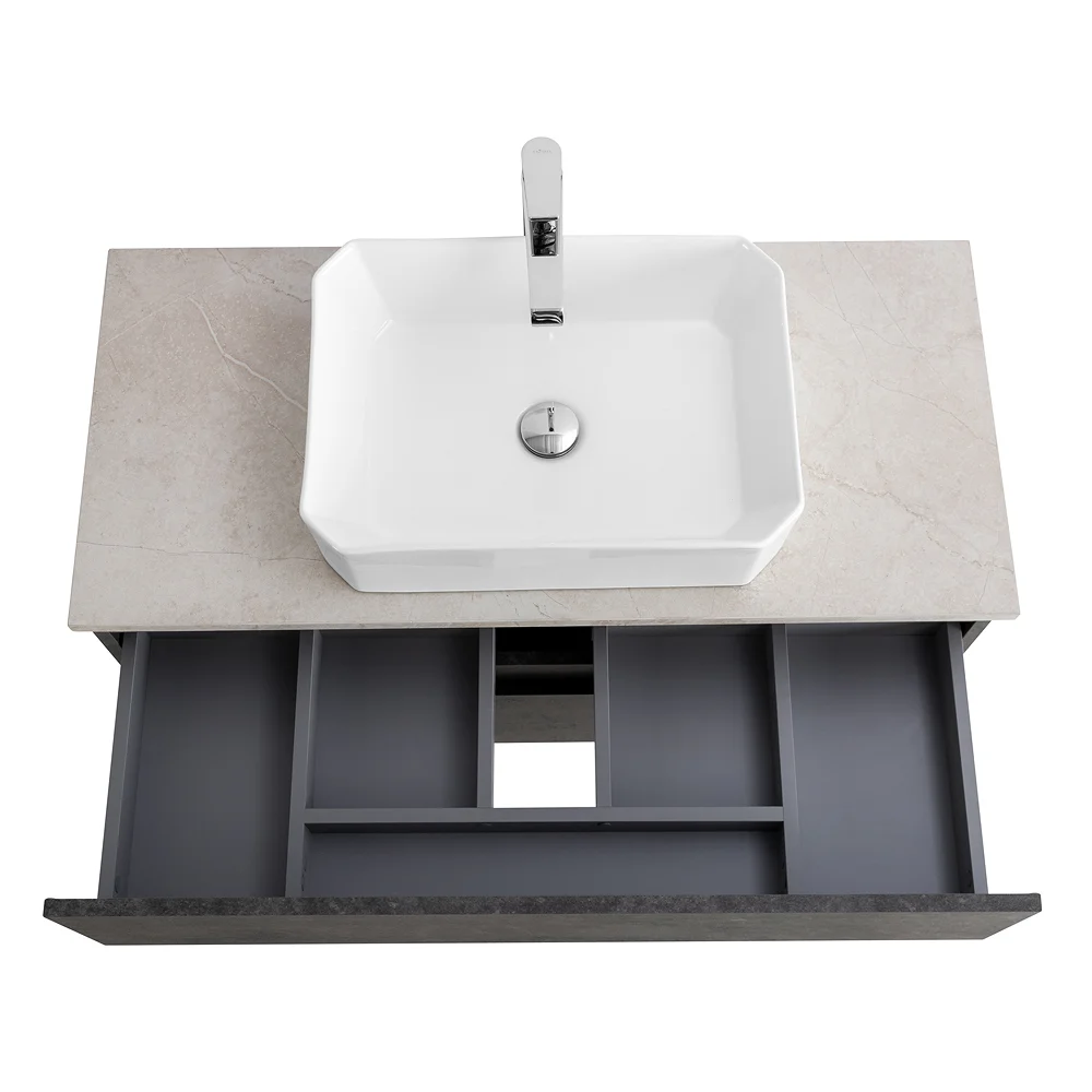 Приобрести cezares тумба со столешницей molveno 46 100 см ossido, темно коричневая molveno 46-100-2c-so-oss