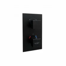 Kerama Marazzi Смеситель для душа скрытого монтажа Futura, с термостатом, черный матовый 67648EKM.01.093
