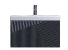 Тумба подвесная с раковиной Velvex Edge 70 см, графит tpEDG.70.1Y-231