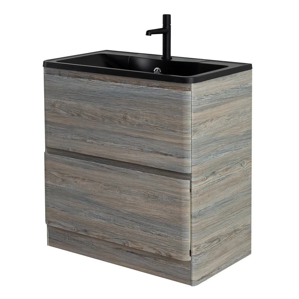 Приобрести belbagno тумба с раковиной albano 100 см, напольная pino scania, чёрная раковина