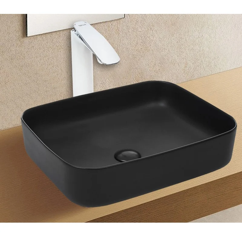 Приобрести azario раковина накладная 50х39 см, черная матовая lt-2195-mb