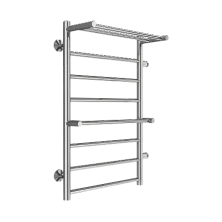 Terminus Полотенцесушитель Аврора П8 50х80 см, с двумя полками, боковое подключение, водяной, хром