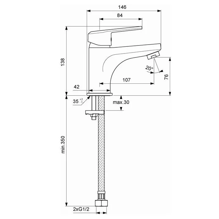Приобрести смеситель для умывальника vidima balance ba264aa