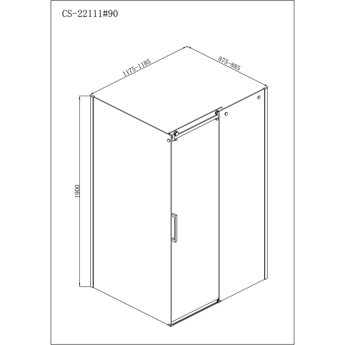 Приобрести loranto душевое ограждение neo 90x120x190cm прозрачное закаленное стекло 8 мм, easy clean, профиль серебро, без поддона (cs-22111-120*90)