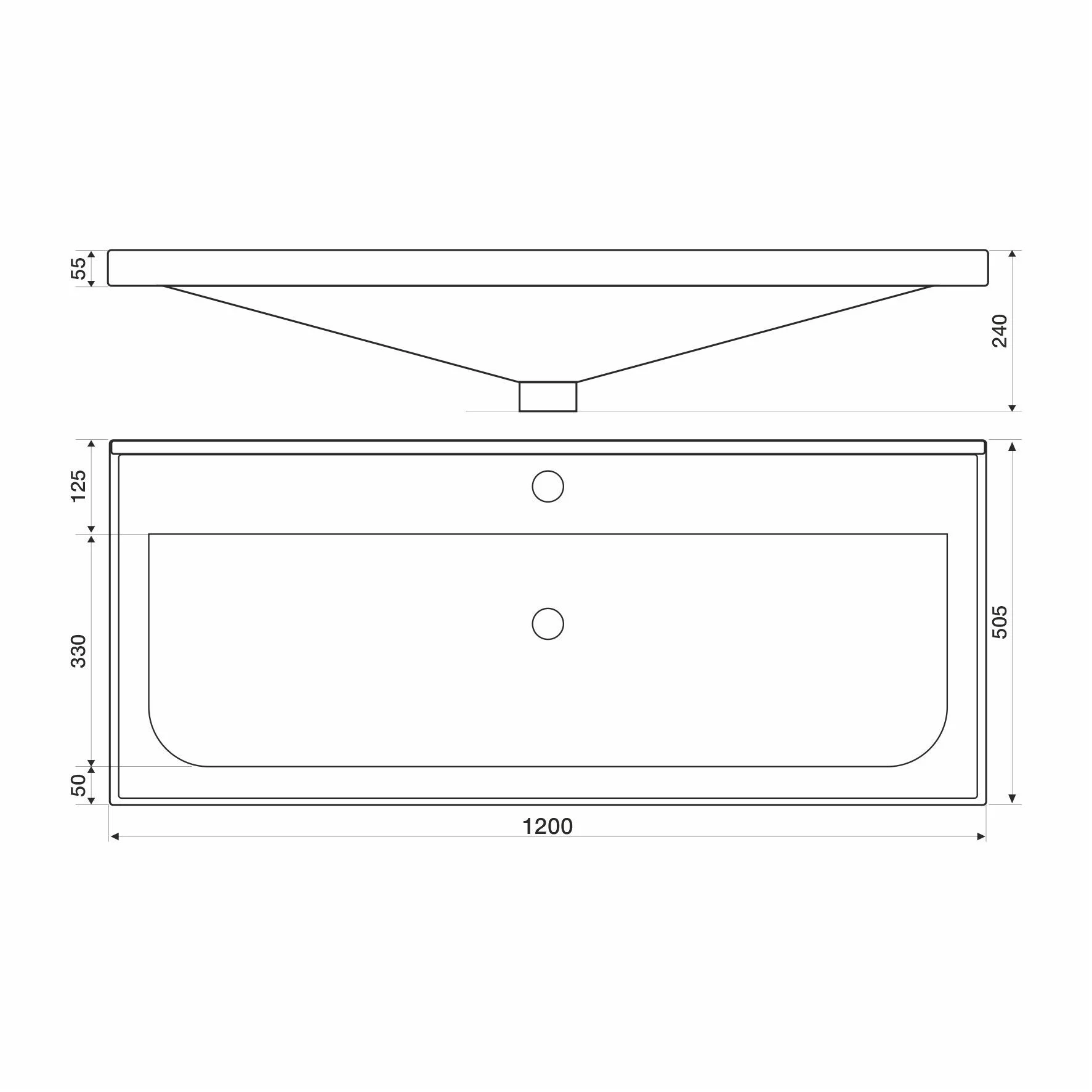 Приобрести mirsant раковина deep 120 см, белая ут000081331