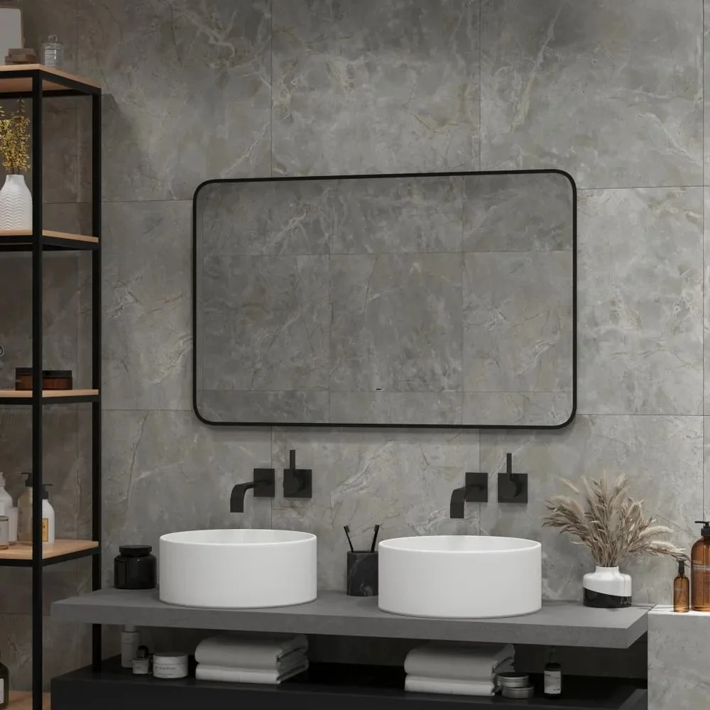 Приобрести continent зеркало с подсветкой torry 80х70 см, бесконтактный включатель, черное