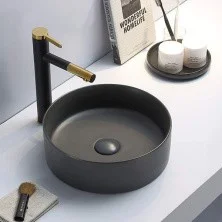 Comforty Раковина 9111 MDH 35х42 см, графит матовая