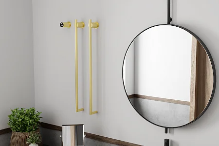 Приобрести terminus полотенцесушитель рондо п2 35х760 см, электрический, золото