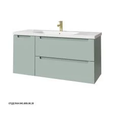 Caprigo Тумба с раковиной TERMIN-Smalty 120 см, левая, зеленая, эмаль