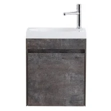 BelBagno Тумба с раковиной PIETRA MINI 46 см, подвесная с дверью 46-L Stone, белая раковина