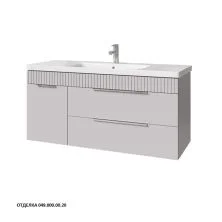 Caprigo Тумба с раковиной MONBAR-Smalty 120 см, левая, серая, эмаль