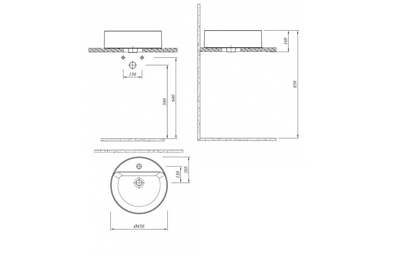 Приобрести раковина врезная на столешницу kale smartedge 45 см