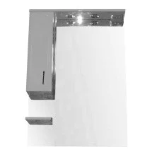 Loranto Зеркало Коралл 70х107 см, левостороннее, белое CS00025478