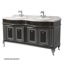 Caprigo Тумба с раковиной FRESCO 160 см, черная, эмаль