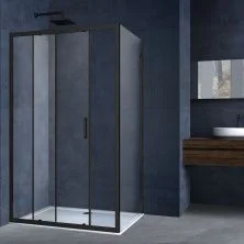 Vincea Душевое ограждение Alpha 90х110 см, прозрачное, черное VSR-3AL9011CLB