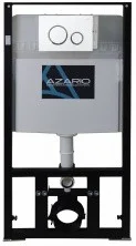 Azario Инсталляция для подвесного унитаза 3/6л с белой хромированной кнопкой. AZ-8010-1000; AZ-8200-0045