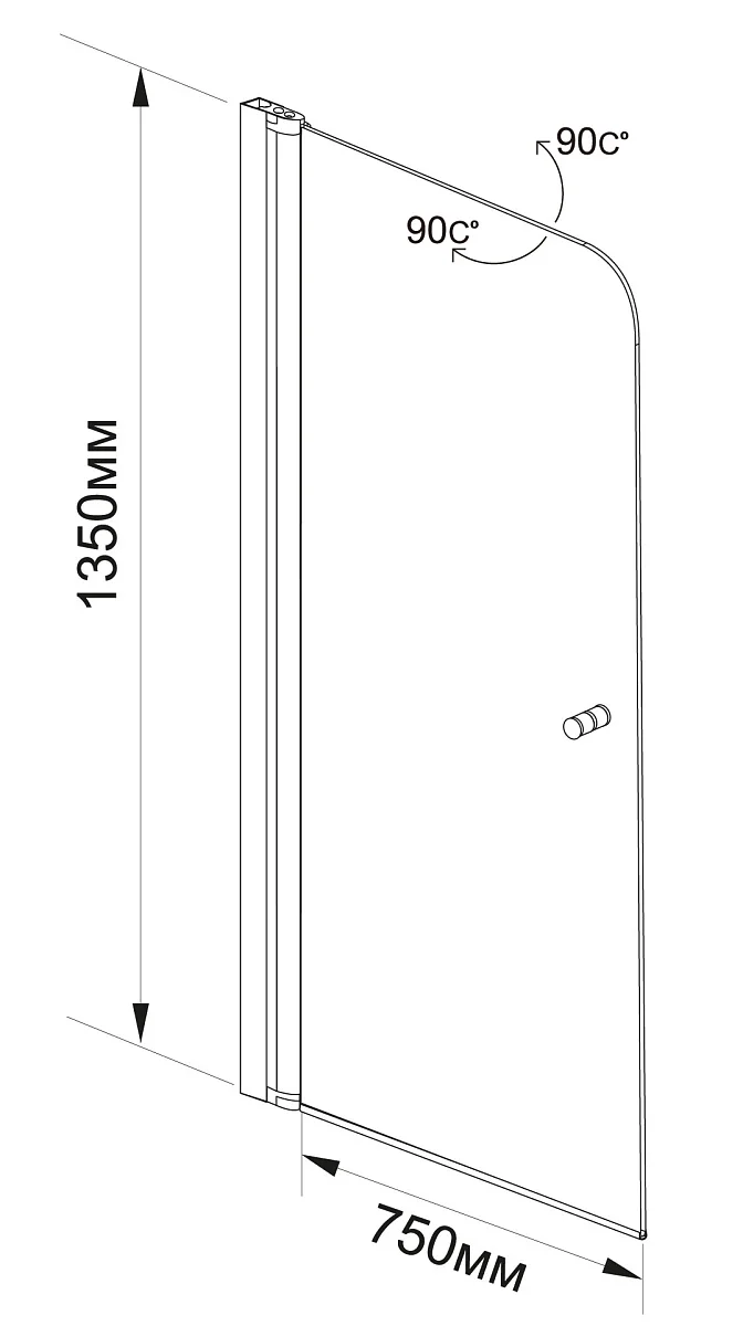 Приобрести aquanet шторка для ванны alfa 1 , прозрачное стекло nf6211