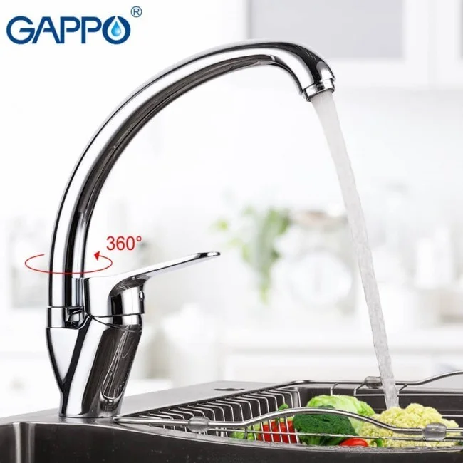 Приобрести gappo смеситель для кухни g4136 с высоким изливом, хром 85726