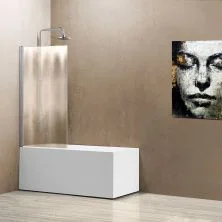 Vincea Шторка на ванну 80 см, текстурное, хром VSB-11800CH