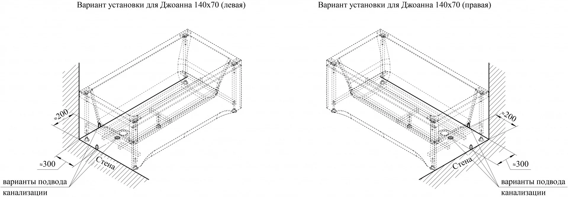 Приобрести акриловая ванна радомир джоанна 1400x700 см ( комплект каркас и слив )