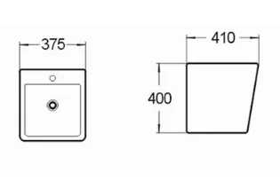 Приобрести раковина подвесная ceramalux 35 см 500v