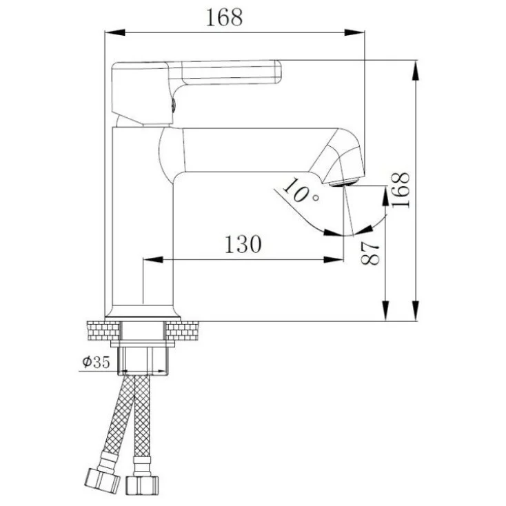 Приобрести haiba смеситель для раковины 168мм, хром hb-10814