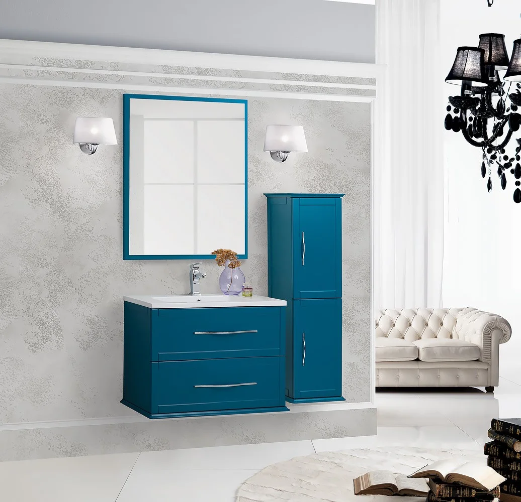 Приобрести cezares тумба подвесная с раковиной tiffany 75 blu petrolio, голубая 54950