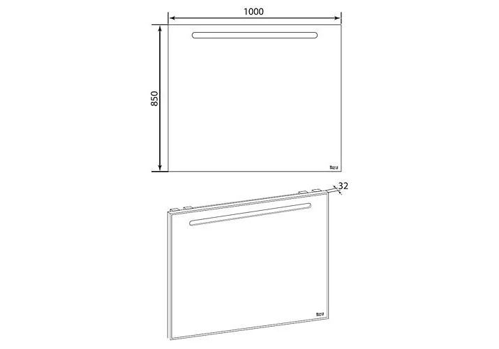 Приобрести зеркало с подсветкой roca laks 100 см z.ru93.0.280.9