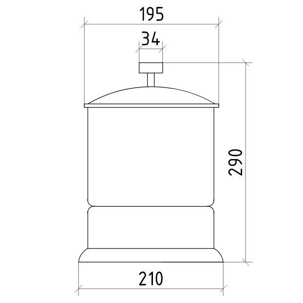Приобрести boheme ведро для мусора royale cristal, бронза\черный 10927-br-b