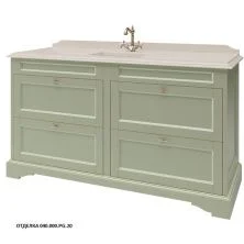 Caprigo Тумба с раковиной GREENWICH 160 см, зеленая, эмаль