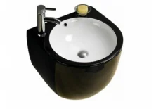 Раковина подвесная CeramaLux 50 см 500FBW, чёрный