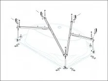 CEZARES Каркас для ванны TEBE 150x100см TEBE-MF-L