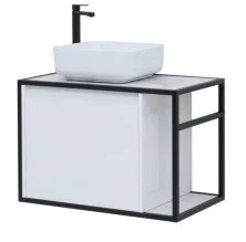Aquanet Тумба со столешницей Nova Lite Loft 75 см,L белая