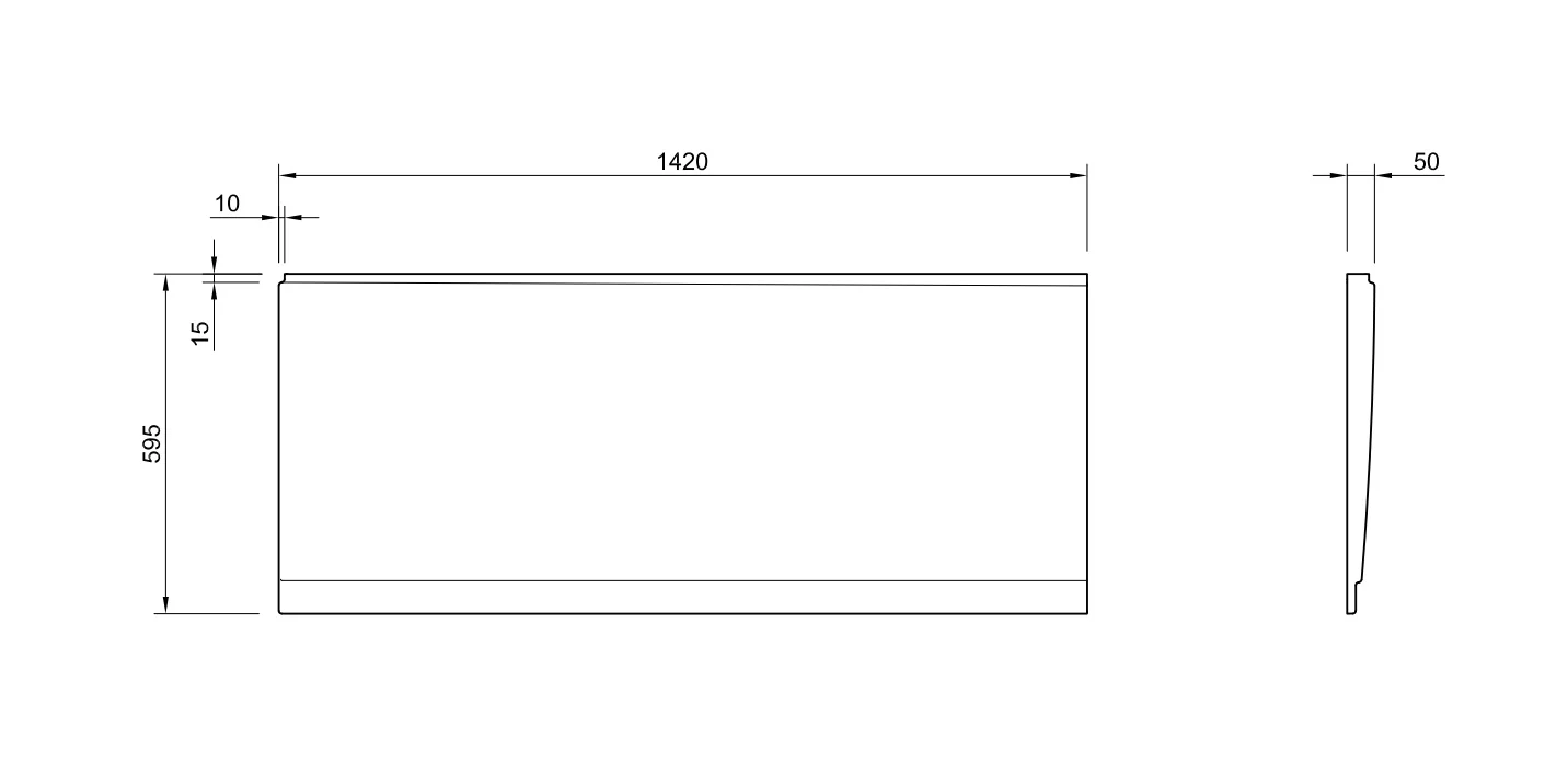 Приобрести cezares торцевая панель для акриловой ванны plane_duo 145 см plane_duo-145-sp-r-w37