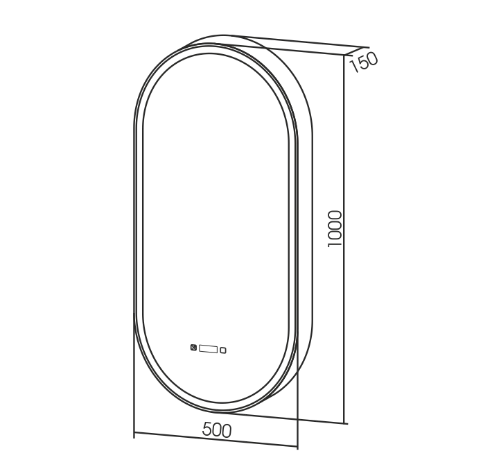 Приобрести зеркало-шкаф azario soho black 50х100 см. с подсветкой, сенсорный вкл. жк-часы, подогрев, диммер, черный led-00002612