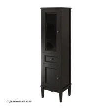 Caprigo Пенал JARDIN 45 см, левый, черный, эмаль