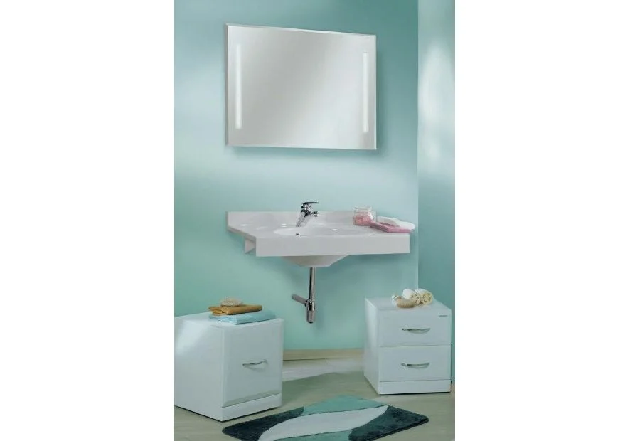 Приобрести раковина отель 80 см с навесами белая